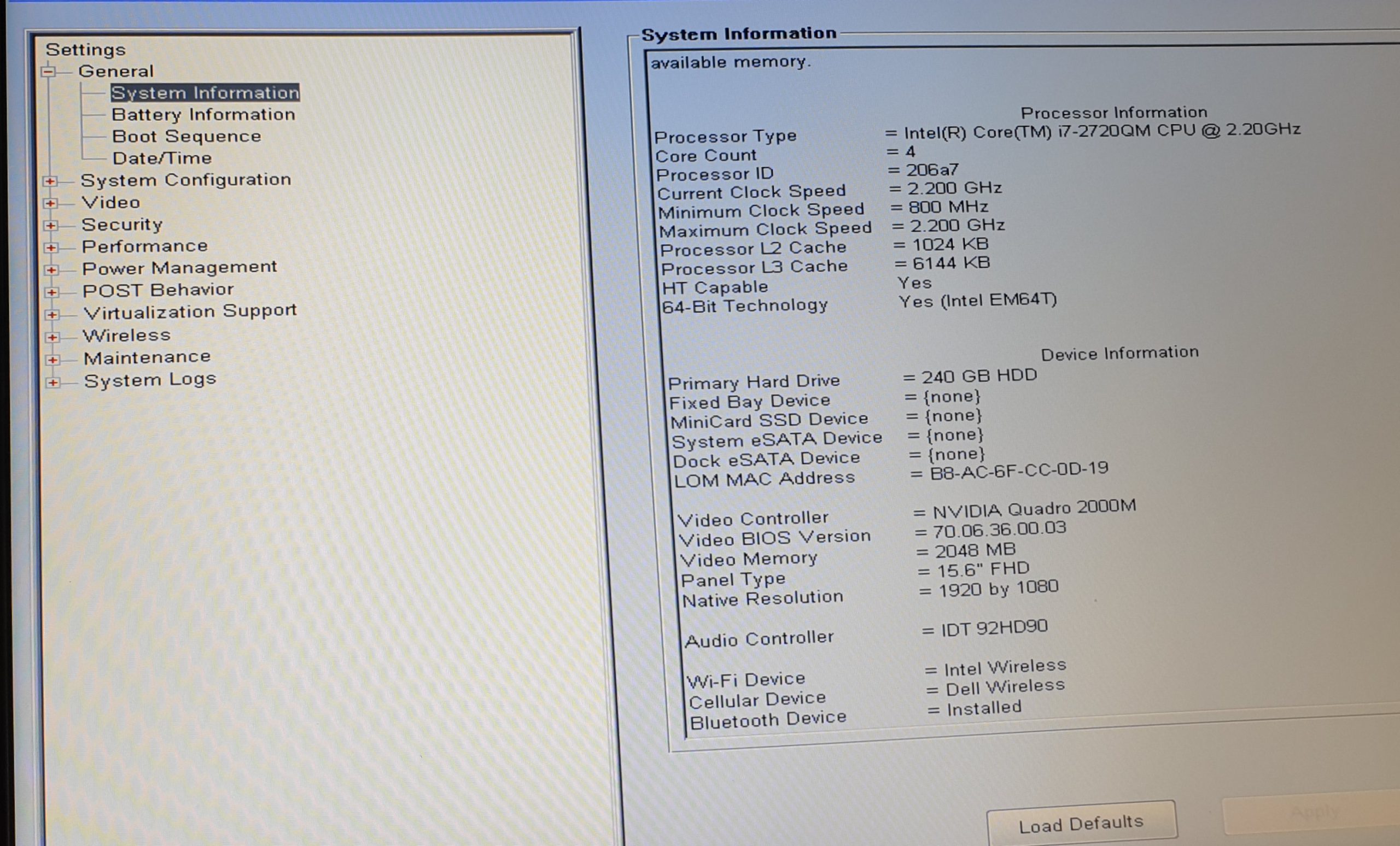 Dell Precision M4600